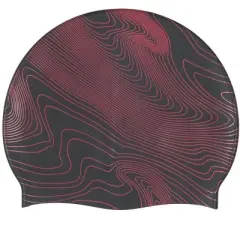 Sporti Sonar Waves Silicone Swim Cap