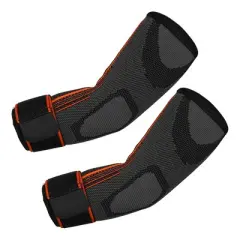 Unique Bargains Elbow Pads Elbow Brace Protector Tightening Breathable for Sports 1 Pair