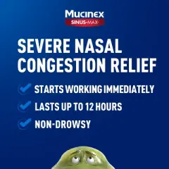 Mucinex Sinus-Max Nasal Spray - Clear and Cool - Oxymetazoline Hydrochloride - 1.5 fl oz/2ct