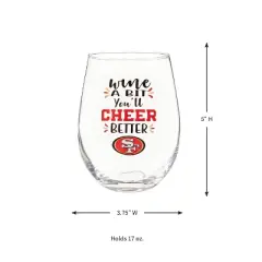 Evergreen San Francisco 49ers, 17oz Boxed Stemless Wine