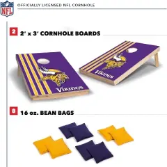 NFL Minnesota Vikings 2'x3' Wood Cornhole Set