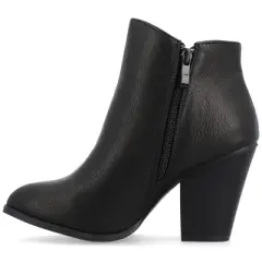 Journee Collection Womens Vally Inside Zip Stacked Heel Booties