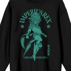 Black Panther Wakanda Forever Imperius Rex Namor Men's Black Long Sleeve Sweatshirt