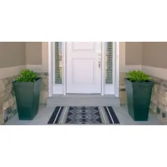 Lyerly Washable Outdoor Rug Navy/Ivory - Linon