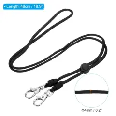Unique Bargains Polyester Wear-resistant Lightweight ID Card Neck Lanyards with Hook