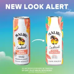 Malibu Peach Rum Punch - 4pk/355ml Cans
