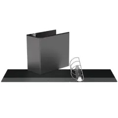 5" Premium Angle D Ring Binder 4pk Customizable View Black - Easyview: 950 Sheet Capacity, Hard Cover, 2 Pockets