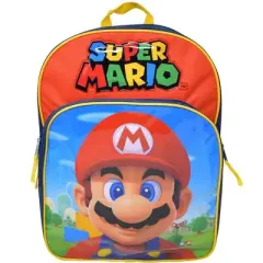 Super Mario Bros - Mario 16" School Backpack with Large Front Pocket