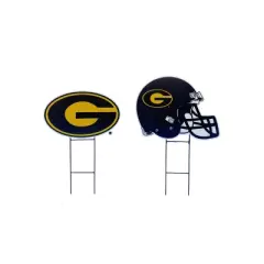 NCAA Grambling State Tigers 2pk Logo and Helmet Garden Stake Set