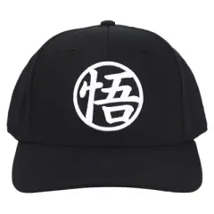 Dragon Ball Z Anime Embroidered Symbol Black Snapback Hat For Men