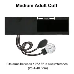 LotFancy Manual Blood Pressure Cuff, BP Cuff Aneroid Sphygmomanometer for Home Use, Adult Arm 10-16 in