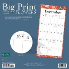 Willow Creek Press 2024 Wall Calendar 12"x12" Big Printed Flowers
