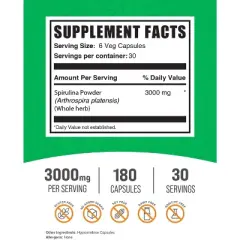 BulkSupplements Spirulina Powder Capsules