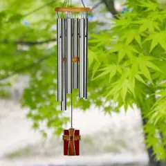 Woodstock Wind Chimes Signature Collection, Amazing Grace Chime, 28'' Stained Glass Wind Chime AGS