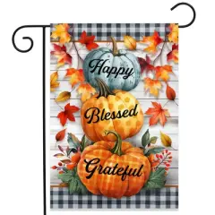 Briarwood Lane Fall Double Sided Garden Flag 12x18 For Outdoor Happy Blessed Grateful For Fall Garden Flag Flags For Outside