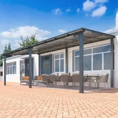 CLIHOME 20 ft. x 10 ft. Polycarbonate Patio Cover Hardtop Gazebo Outdoor Aluminum Pergola For Garden, Patio, Backyard