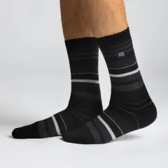 Always Warm by Heat Holders Men's Warm 3pk Crew Socks - Black 7-12