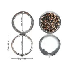Unique Bargains Foldable Compact Makeup Mirror 1 Pc