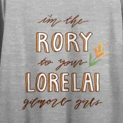 Gilmore Girls I'm the Rory to Your Lorelei Women's Gray Heather Short Sleeve Crew Neck Crop Tee
