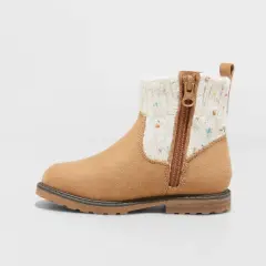 Toddler Girls' Emmaline Zipper Booties - Cat & Jack&trade; Cognac