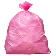 Plasticplace 32-33 Gallon Trash Bags, Pink (100 Count)