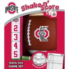 MasterPieces Officially Licsenced NCAA Ohio State Buckeyes Shake N' Score Dice Game for Age 6 and Up