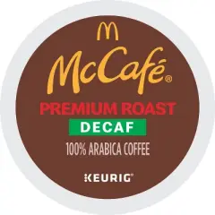 24ct McCafe Premium Roast Decaf Keurig K-Cup Coffee Pods Decaffeinated Medium Roast