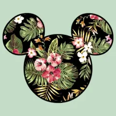 Girl's Disney Mickey Mouse Floral Silhouette T-Shirt