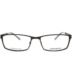 Adensco AD111 JYS Unisex Rectangle Eyeglasses Semi Matte Brown 54mm