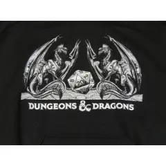 Dungeons & Dragons and Dice Black Graphic Hoodie
