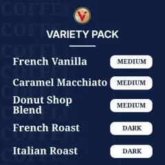 Victor Allen's Coffee Variety Pack, 120 Count, Single Serve Coffee Pods for Keurig K-Cup Brewers