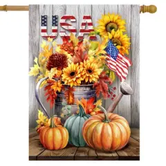 Briarwood Lane Fall House Flag 40x28 For Outdoor Americana Autumn For Fall House Flag