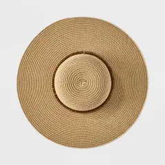 Wide Brim Straw with Beads Floppy Hat - A New Day&trade;