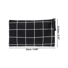 Unique Bargains Women's Durable Lattice Large Cosmetic Bag 1 Pc