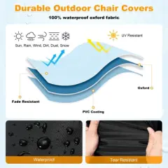 Unique Bargains M Outdoor Waterproof Heavy Duty Patio Chair Cover 39 x 38 x 37 Inch 1 Pc