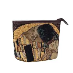 Signare USA Klimt Gold Kiss Art Makeup Bag/ Makeup Pouch