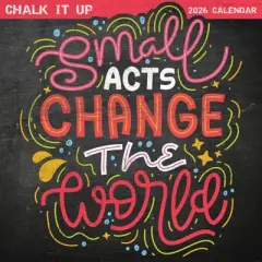 TF Publishing 13.5"x14.5" 2026 Chalk It Up Wall Calendar