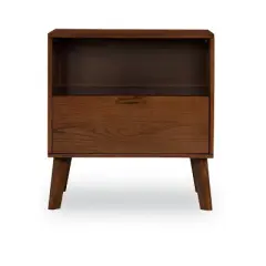 Reid 1 Drawer Nightstand Walnut - Linon