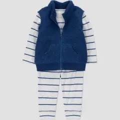 Carter's Just One You&reg; Baby Boys' 3pc Vest & Pants Set - Blue