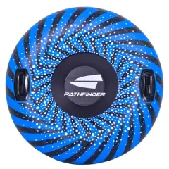 Pool Central 37" Blue and Black Inflatable Ride-On Pool Float or Snow Tube