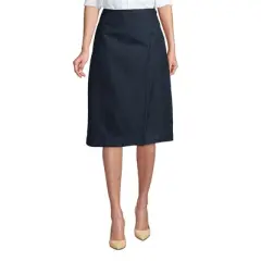 Lands' End Lands' End School Uniform Women's Solid A-line Skirt Below the Knee