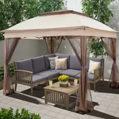 UPTIOT 11 Ft. W x 11 Ft. D Steel Pop-up Gazebo