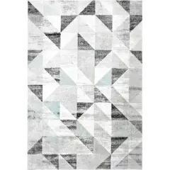 Sofia Holly 7'9" x 10'2" Outdoor Patio Rug Gray/Blue - Nicole Miller