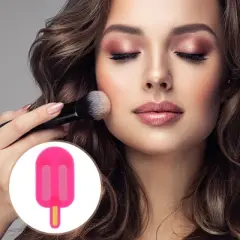 Unique Bargains Popsicles Shape Makeup Brush Cleaning Mat 1 Pc