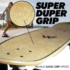 Magneto Complete Skateboard | 27.5" x 7.5" Canadian Maple Double Kick Concave Deck | For Beginners, Teens & Adults (Heart Beat)