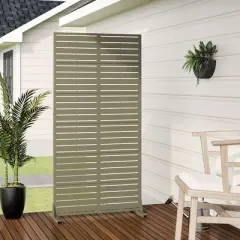 PexFix 72 in. x 35 in. Outdoor Privacy Rectangle Screen Galvanized Steel Panel Divider in Green