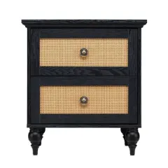 Newcomb 2 Drawer Nightstand Black - Sango