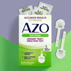 AZO Urinary Tract Infection Test Strips, UTI Test Results in 2 Minutes - 3ct