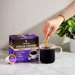 VitaCup Focus Mushroom Coffee Pods for Memory & Clarity Medium Roast Coffee - 32ct