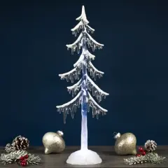 Northlight LED Lighted Acrylic Icicle Tree Christmas Decoration - 18"